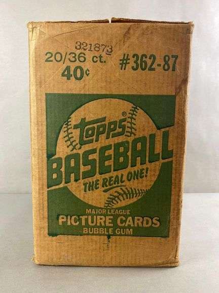 1987 Topps Baseball Wax Case Matthew Bullock Auctioneers