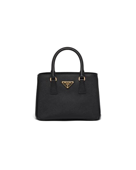 Black Prada Galleria Saffiano Leather Mini Bag Prada