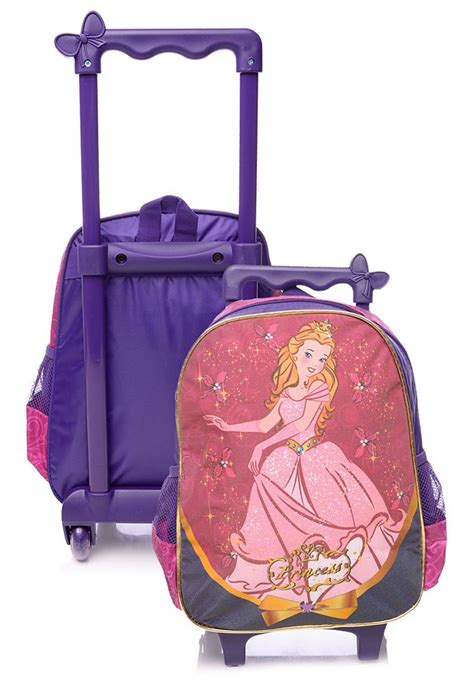 Mochila De Rodinhas Infantil Luxcel G Princess Roxo Compre Agora