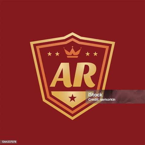 Huruf Awal Monogram A R Desain Templat Lambang Konsep Lambang Lambang Kemewahan Heraldik