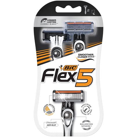 BiC Flex5 Titanium Men S Disposable Razors 2ct Disposable Razor