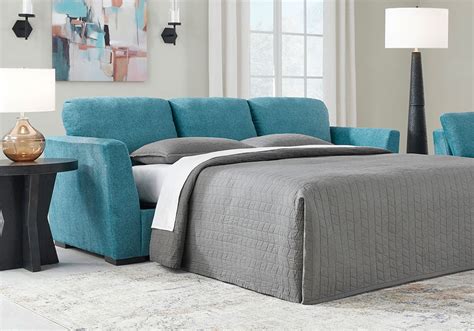 Keerwick Teal Queen Sleeper Sofa - Lexington Overstock Warehouse