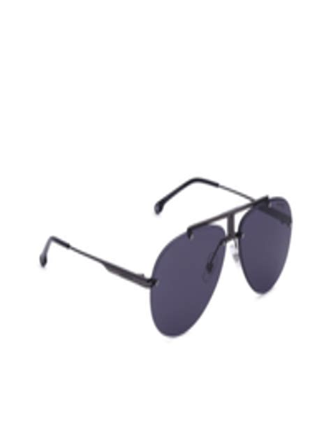 Buy Carrera Unisex Blue Lens And Gunmetal Toned Aviator Sunglasses With Uv Protected Lens 203454