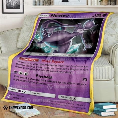 Anime Pokemon Mewtwo Gx Custom Blanket Hot Sale 2025