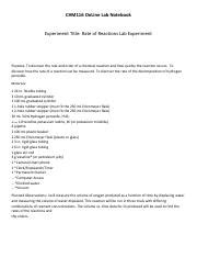 Labnotebook Pdf Chm Online Lab Notebook Experiment Title Rate Of