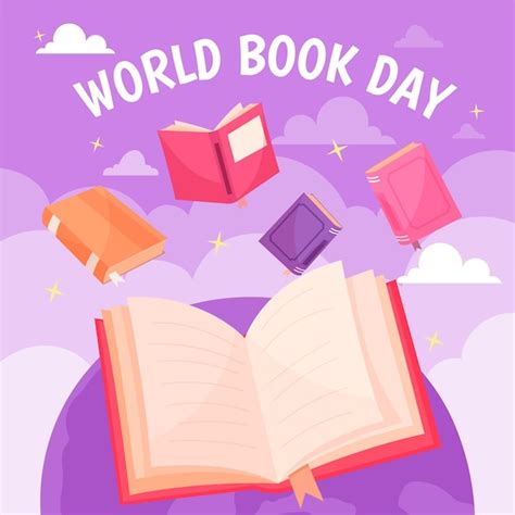 Нарисованная рукой иллюстрация всемирного дня книги | Бесплатно векторы