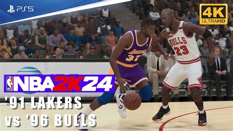 NBA 2K24 PS5 4K 91 Lakers Vs 96 Bulls Magic Johnson Vs Michael