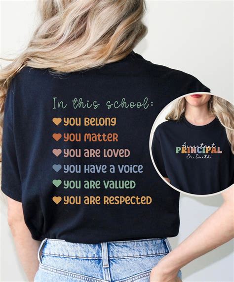 Personalized School Assistant Principal T Shirt Back To School Team Shirt For Asst Principal