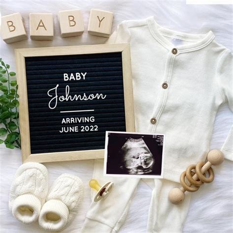 Editable Edit Yourself Neutral Letterboard Pregnancy Etsy