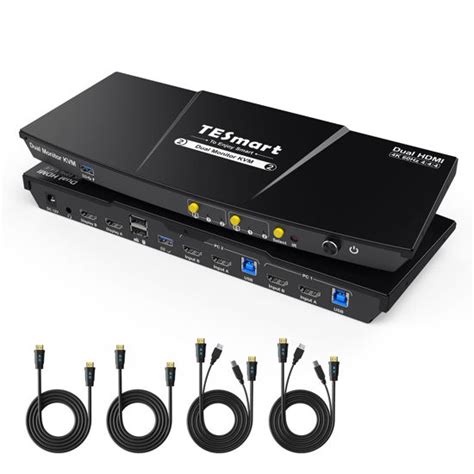 Getuscart Tesmart Usb Hdmi Kvm Switch Monitors Computers K