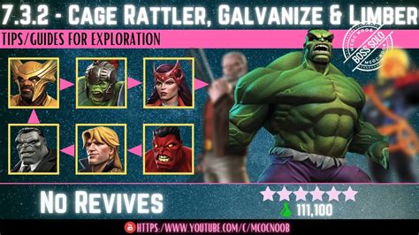 Mcoc Act 732 Cage Rattler Galvanize And Limber Hulk Immortal Book 2 Act 13 No