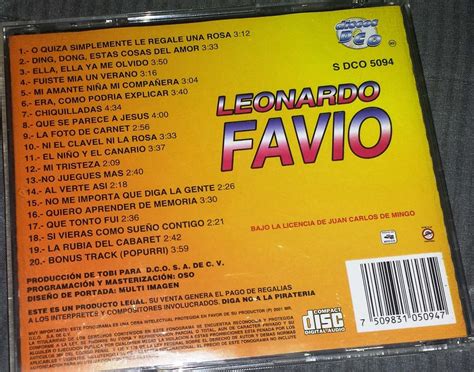 Cd Leonardo Favio Exitos En Mercado Libre