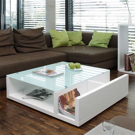 Cooler Couchtisch Aus Wei Em Glas Haus Ideen