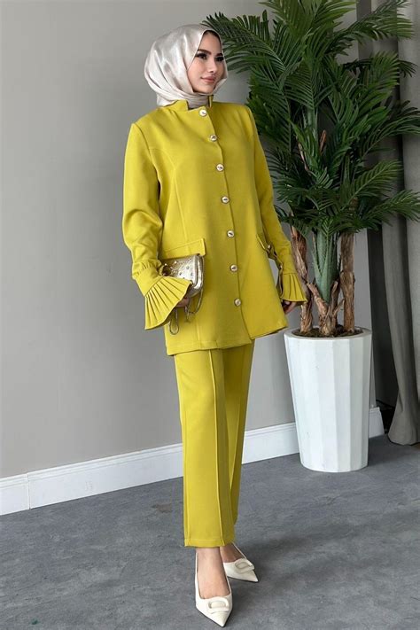 Hazal Takım Yağyeşili - Haza Moda