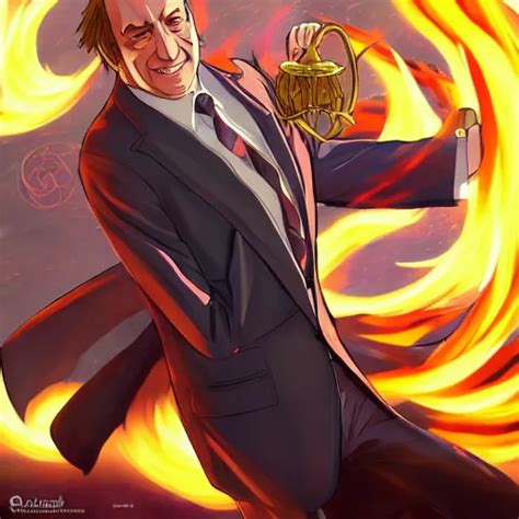 Portrait Of Saul Goodman Wielding The Element Of Stable Diffusion