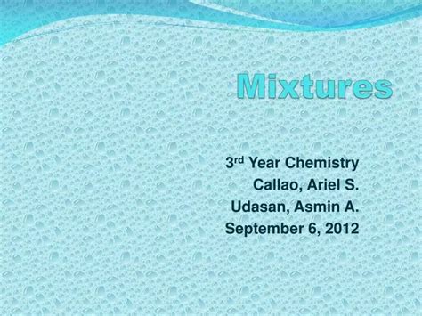 PPT - Mixtures PowerPoint Presentation, free download - ID:5353398 