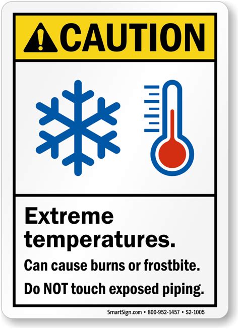 Freeze Warning Signs, Labels and Door Hangers