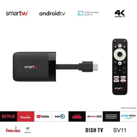 DishTV SmartVU Android TV Freeview Dongle - 4K - Noel Leeming