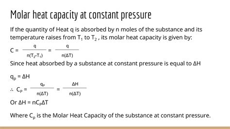 Calorimetry Heat Capacity Ppt