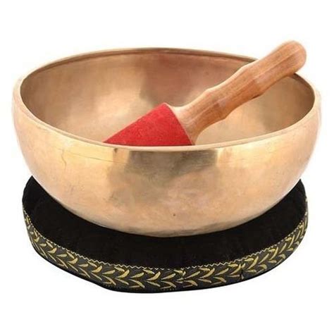 Plain Golden Finish Meditation Copper Singing Bowl Size Cm At