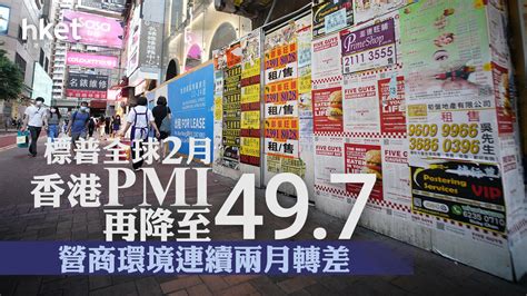 香港經濟｜標普全球2月香港pmi再降至497 營商環境連續兩月轉差