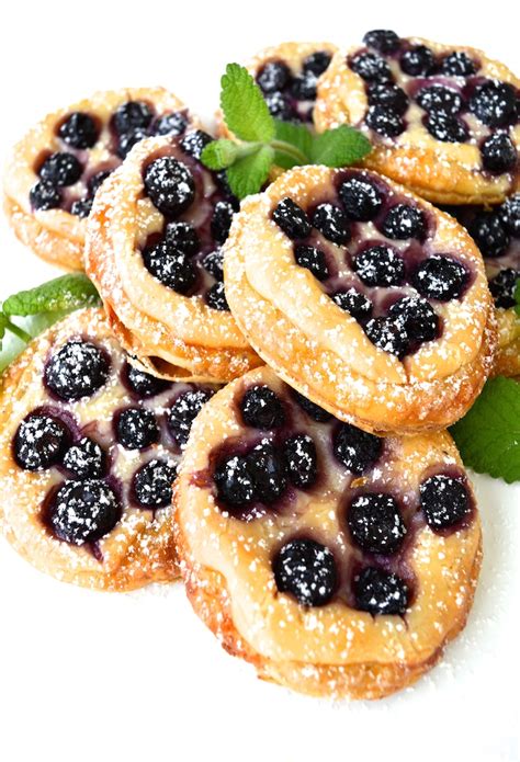 Puff Pastry Blueberry Cream Cheese Tarts With Lemon Curd