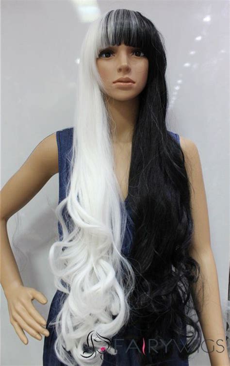 30 Inch Capless Wavy Mixed Color Synthetic Hair Costume Wigs