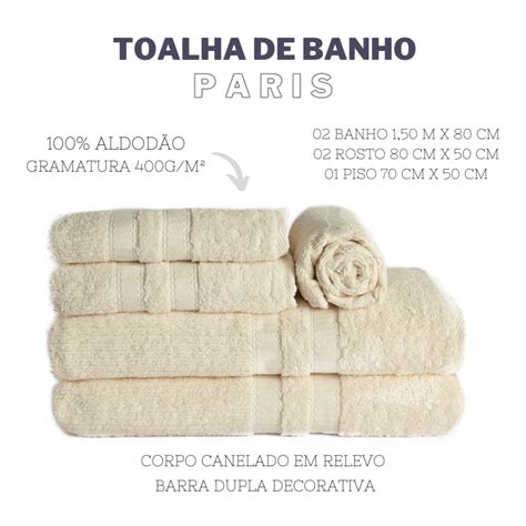 Jogo De Toalha De Banho Pe As Gigante Paris Nude Marina Enxovais
