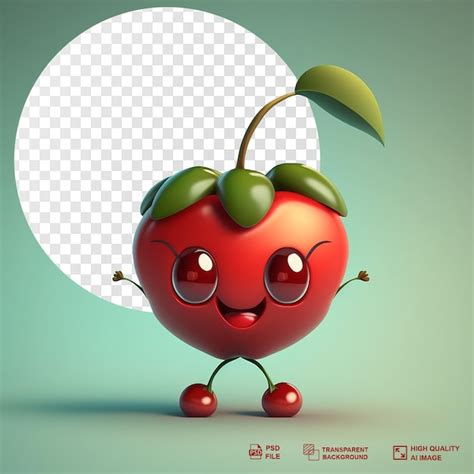 Frutas De Personajes De Dibujos Animados Con Fondo Transparente