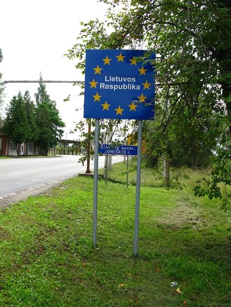 Premium Photo | The border lithuania and belarus