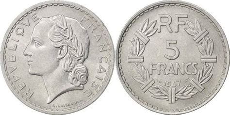 France 5 Francs 1947 Coin Lavrillier Aluminum KM 888b 1 MS 60 62