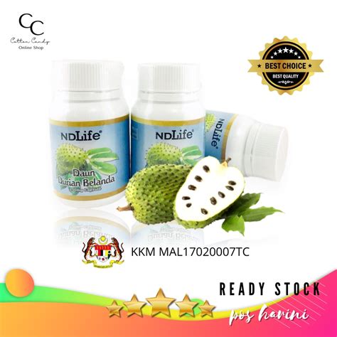 Ndlife Kapsul Daun Durian Belanda Kkm Shopee Malaysia