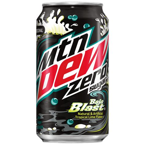 Mountain Dew Zero Sugar Baja Blast Natural Artificial Tropical