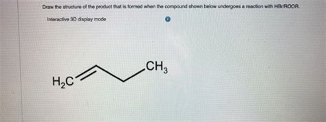 Solved Draw The Structure Of The Product That Is Formed When Chegg