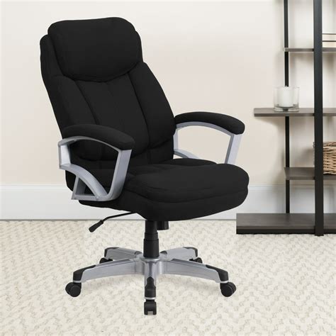 500 Lb Big And Tall Black Fabric Executive Swivel Ergonomic Office Chair