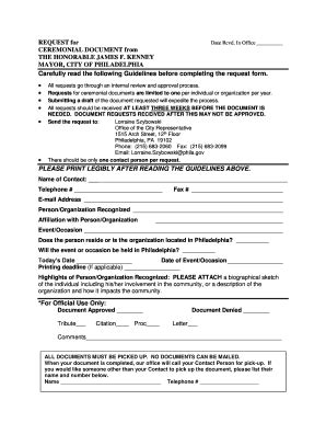 Fillable Online Phila REQUEST For City Of Philadelphia Phila Fax