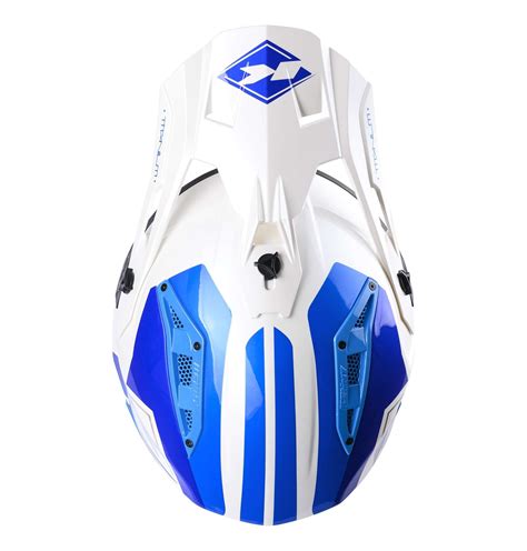 Casque Cross Kenny Titanium Graphic Blanc Bleu Casque Moto Cross Sur