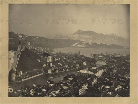 City On A Lake Adolphe Braun French Europe About