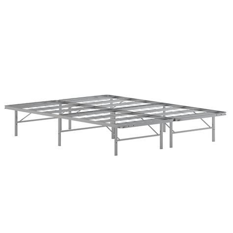 Silver Platform Bed Frame – Purple