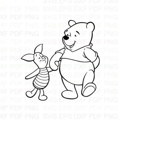 Bear And Piglet Winnie The Pooh Outline Svg Dxf Eps Pdf Png Inspire