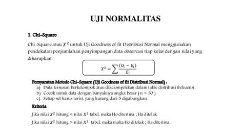 Baru 20 Rumus Uji Normalitas