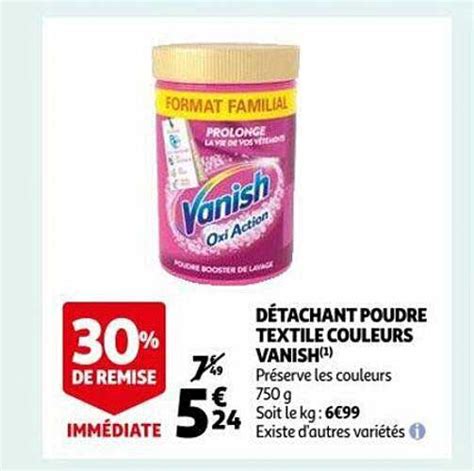 Promo D Tachant Poudre Textile Couleurs Vanish Chez Auchan Icatalogue Fr