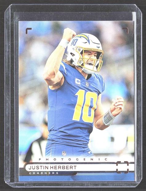 2022 Panini Chronicles Photogenic Justin Herbert Los Angeles Chargers