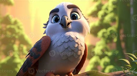 a cute little Falcon in Disney cartoon style. Generative AI 32875962 ...