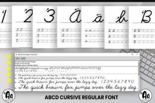 Abcd Cursive Regular Font By Antarart Creative Fabrica