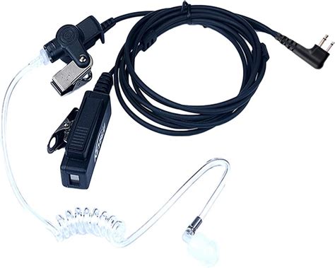 Keyblu 2 Wire Cls1110 Acoustic Tube Earpieceheadset With Ptt And Mic Surveillance Kit For