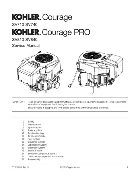 Kohler 7000 Service Manual