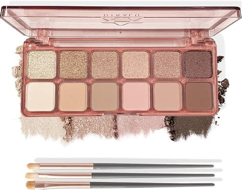 Eyeshadow Palette Glitter Matte Eye Shadow Pallets For Women Brown Nude Pink Long Lasting Eye