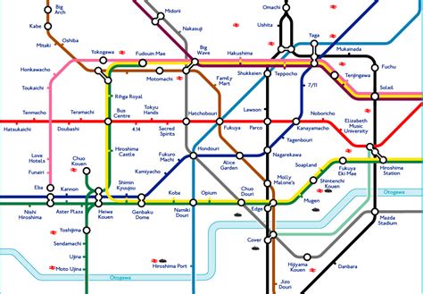 Hiroshima Tube Map | GetHiroshima