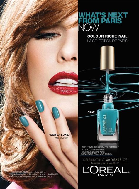 L Oreal Paris Advertising With Milla Jovovich Cosmetics Advertising